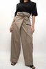 W A N T S Wide Cargo Wrapped Pants - Khaki - Thumbnail 1