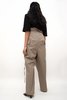 W A N T S Wide Cargo Wrapped Pants - Khaki - Thumbnail 5