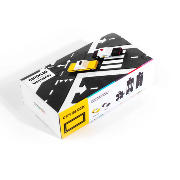 Candylab City Block Car & Road Set - WOOD Candylab City Block Car & Road Set - WOOD