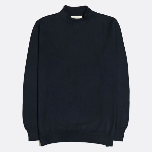 Far Afield Sergey Roll Neck Sweater - Navy Far Afield Sergey Roll Neck Sweater - Navy
