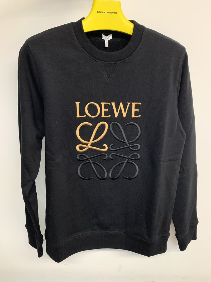 Black Cotton Embroidered Anagram Sweatshirt | Garmentory