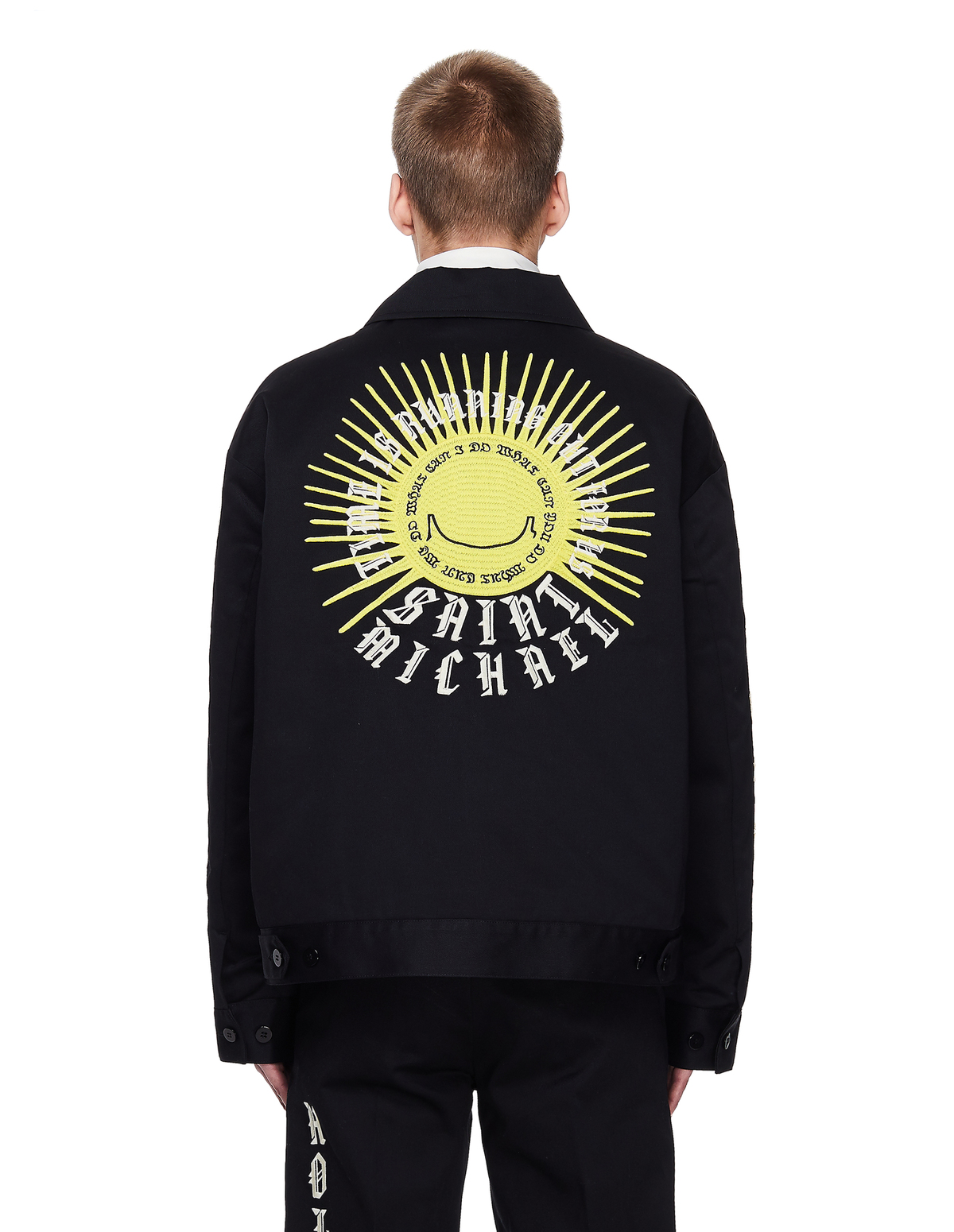 Saint Michael Patched Dickies Jacket - Black | Garmentory