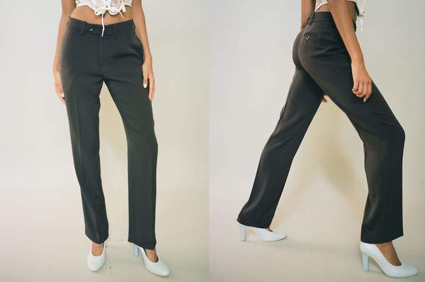 low rise formal trousers