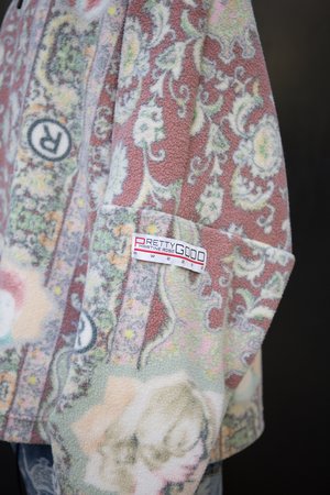 Martine Rose Carpet Printed Bongo Batwing Fleece Top - Red Martine Rose Carpet Printed Bongo Batwing Fleece Top - Red