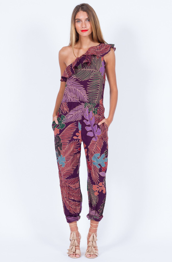 hawaiian print jumpsuit