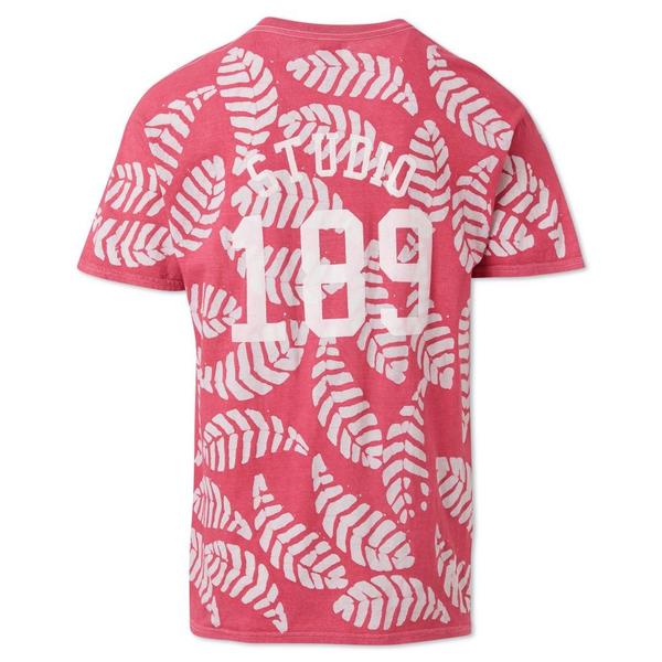 Unisex Studio One Eighty Nine Leaf Cotton Hand-Batik T-Shirt - Pink Unisex Studio One Eighty Nine Leaf Cotton Hand-Batik T-Shirt - Pink