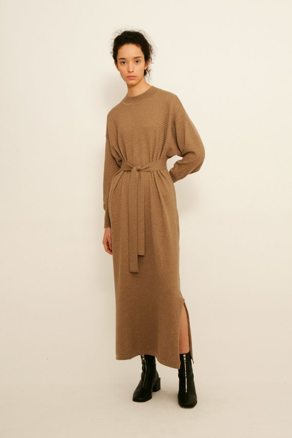 Diarte Olaya Merino Wool Dress - taupe Diarte Olaya Merino Wool Dress - taupe