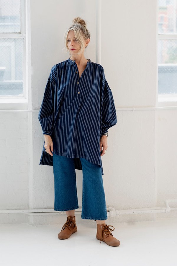 UQNATU Popover Tunic - Indigo Stripe UQNATU Popover Tunic - Indigo Stripe