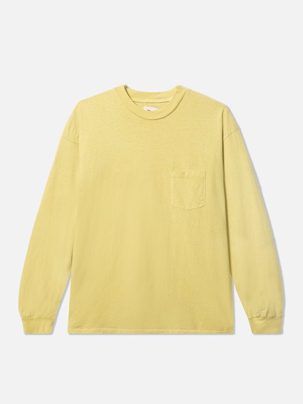 General Admission Long Sleeve Loose Knit Pocket Tee - Yellow General Admission Long Sleeve Loose Knit Pocket Tee - Yellow