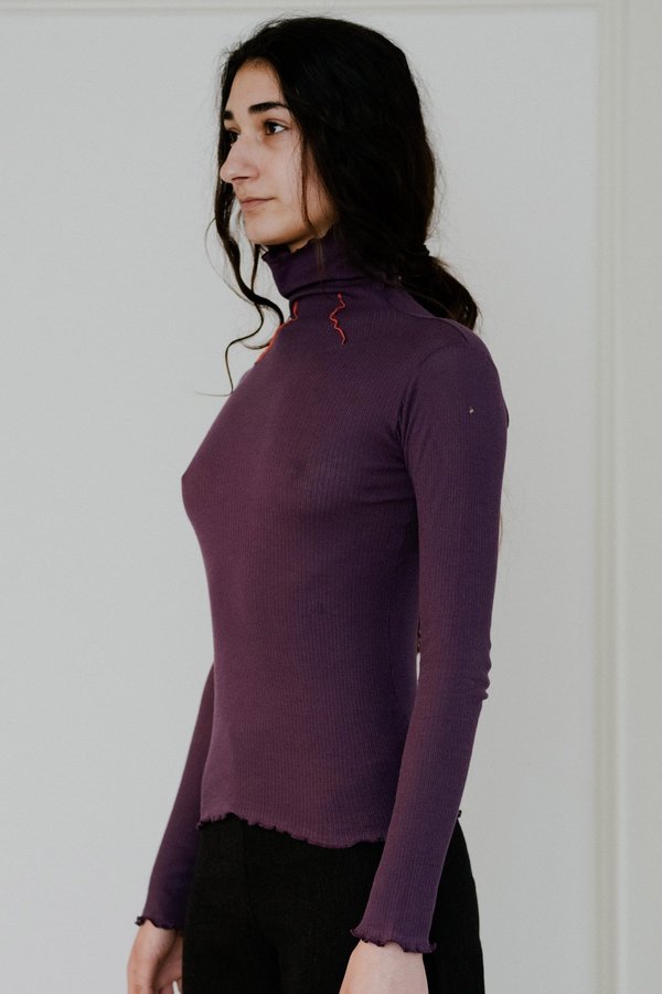 Baserange Oba Cotton Rib Turtle Neck Baserange Oba Cotton Rib Turtle Neck