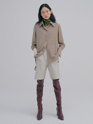Wnderkammer Coloration Cuffs Shirt - Melange Brown Wnderkammer Coloration Cuffs Shirt - Melange Brown