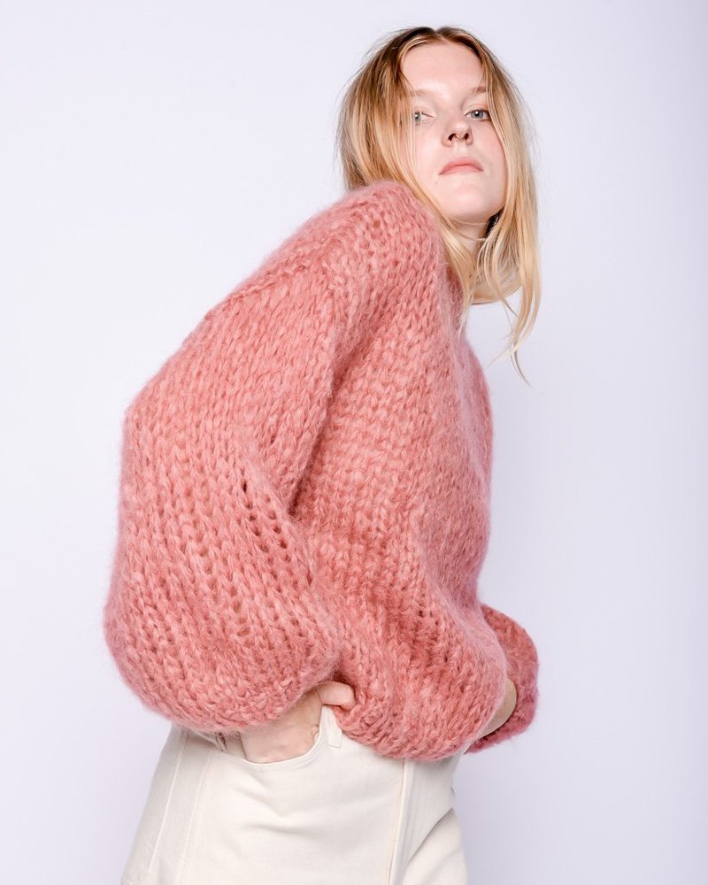 Maiami Mohair big Sweater - dusty rose