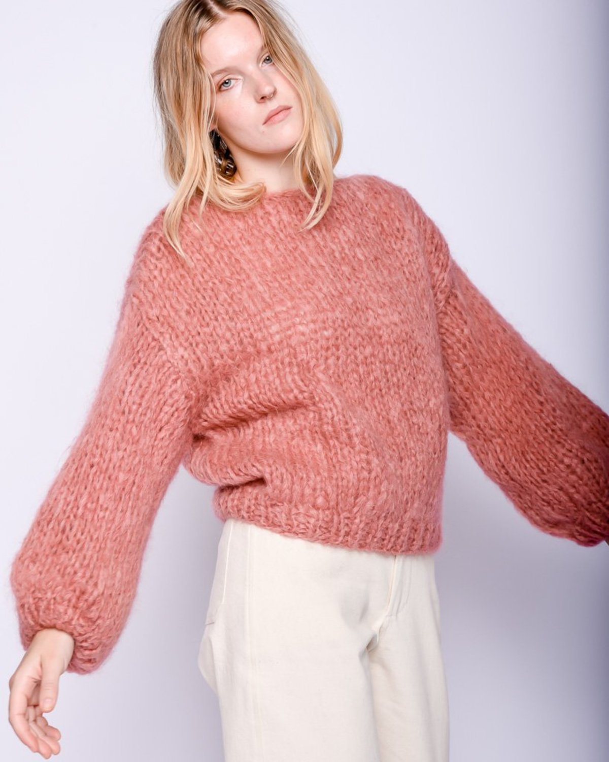 Maiami Mohair big Sweater - dusty rose - Image 7 of 8