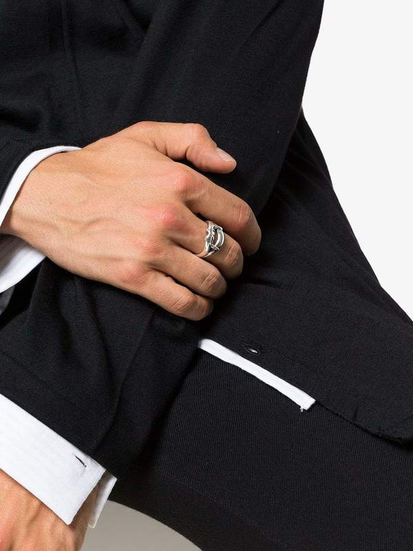 YOHJI YAMAMOTO VAMPIRE ENGRAVED RING - SILVER | Garmentory