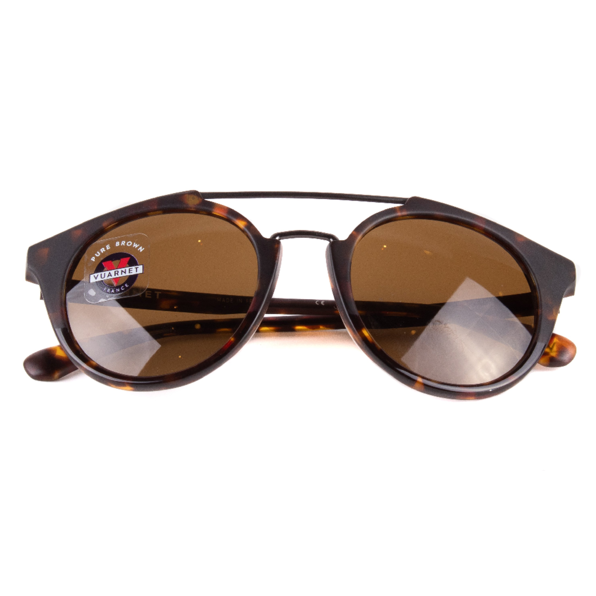 Vuarnet Round Cable Car Sunglasses - Tortoise | Garmentory display picture 1