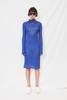 Assembly Rib Mockneck Dress - Cobalt - Thumbnail 3
