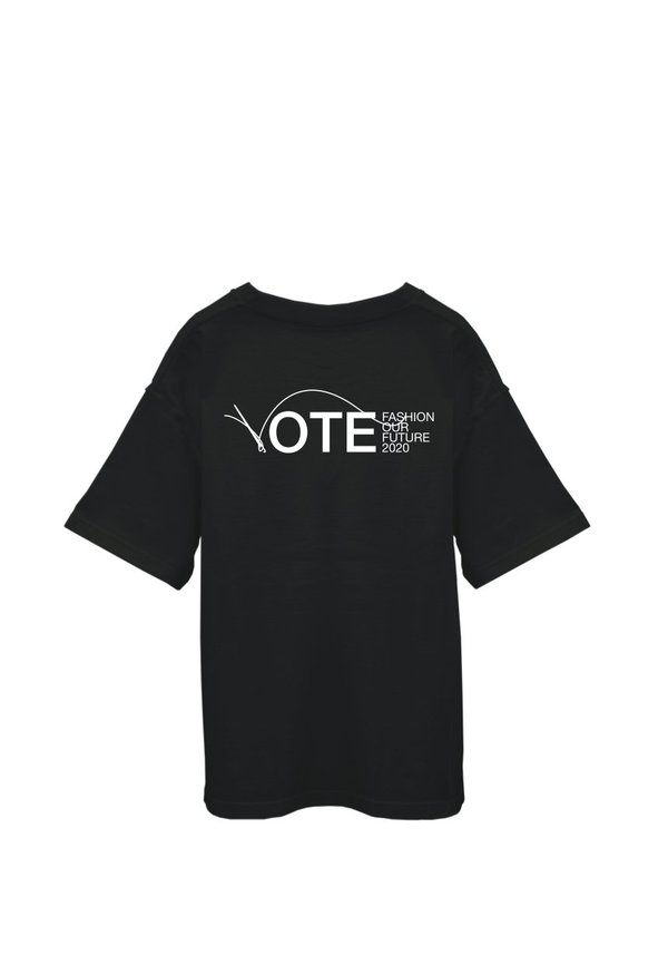 UNISEX Off-White X Fashion Our Future Black Cotton Model Voter T-Shirt - BLACK UNISEX Off-White X Fashion Our Future Black Cotton Model Voter T-Shirt - BLACK
