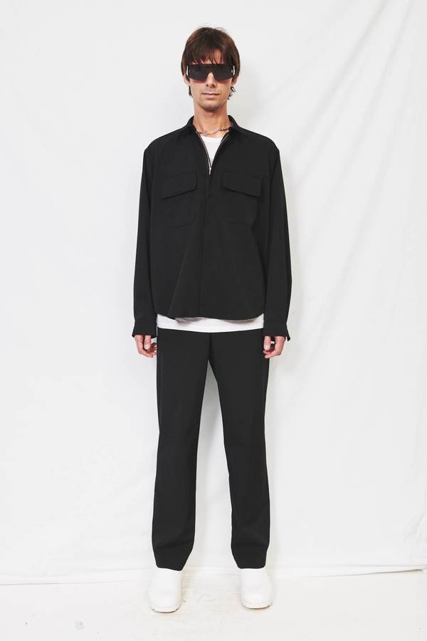 Assembly Suiting Poet Shirt - Black Assembly Suiting Poet Shirt - Black