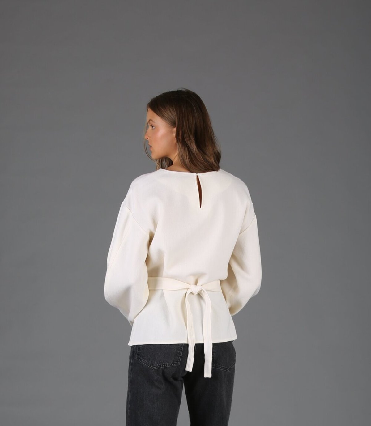 Le 17 Septembre Front Wrap Blouse - Ivory - Image 3 of 5