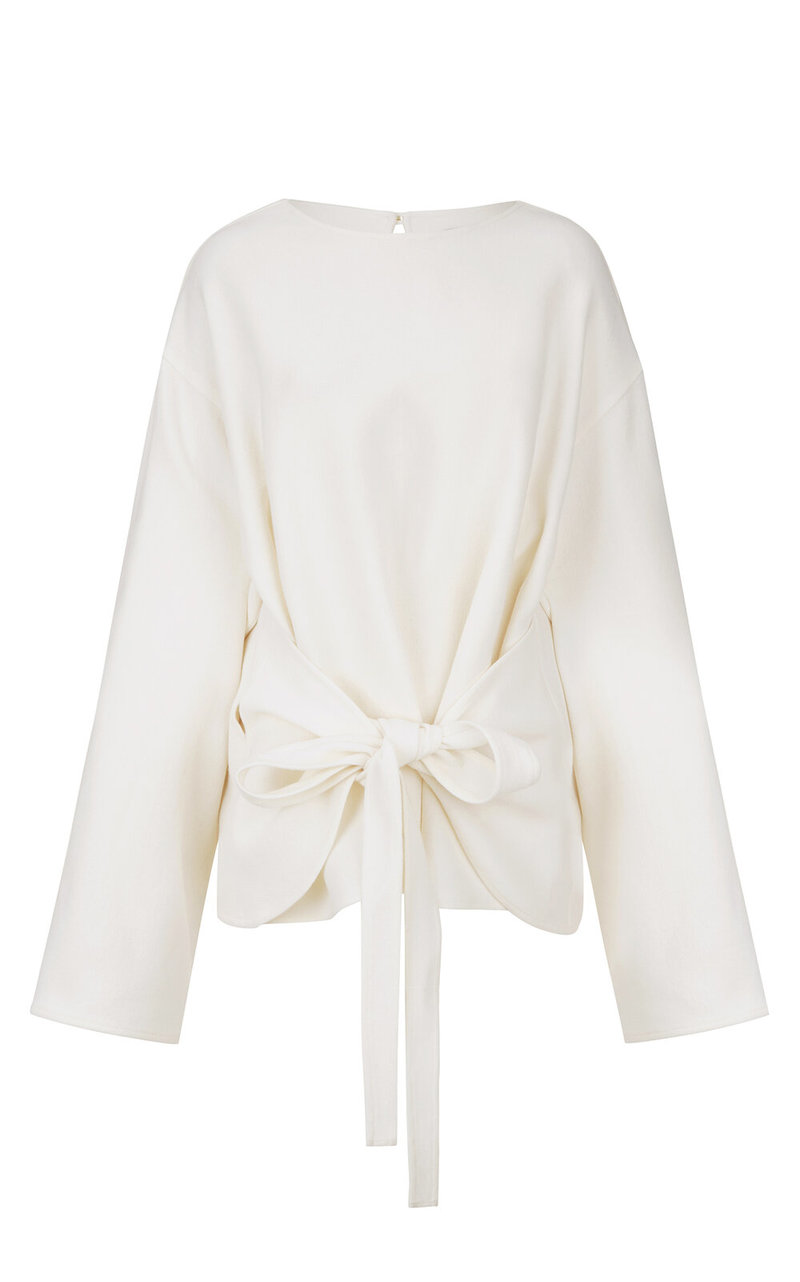 Le 17 Septembre Front Wrap Blouse - Ivory