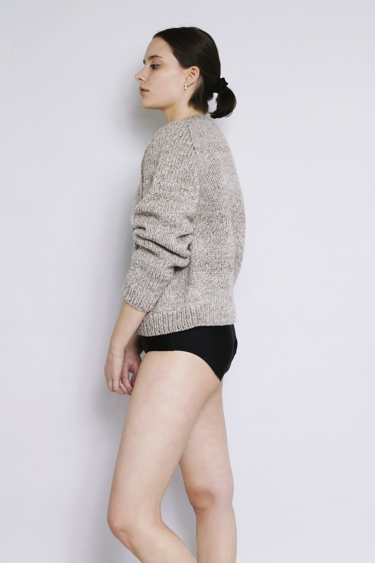 Ound Hand Knitted Molle Wool Jumper - Stone - Image 3 of 4