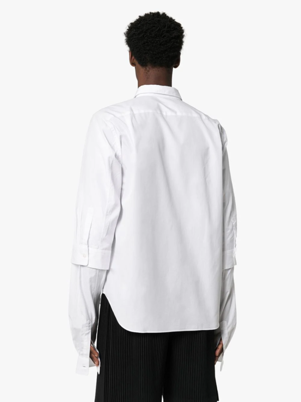 COMME DES GARÇONS HOMME PLUS DOUBLE SLEEVE SHIRT - WHITE | Garmentory