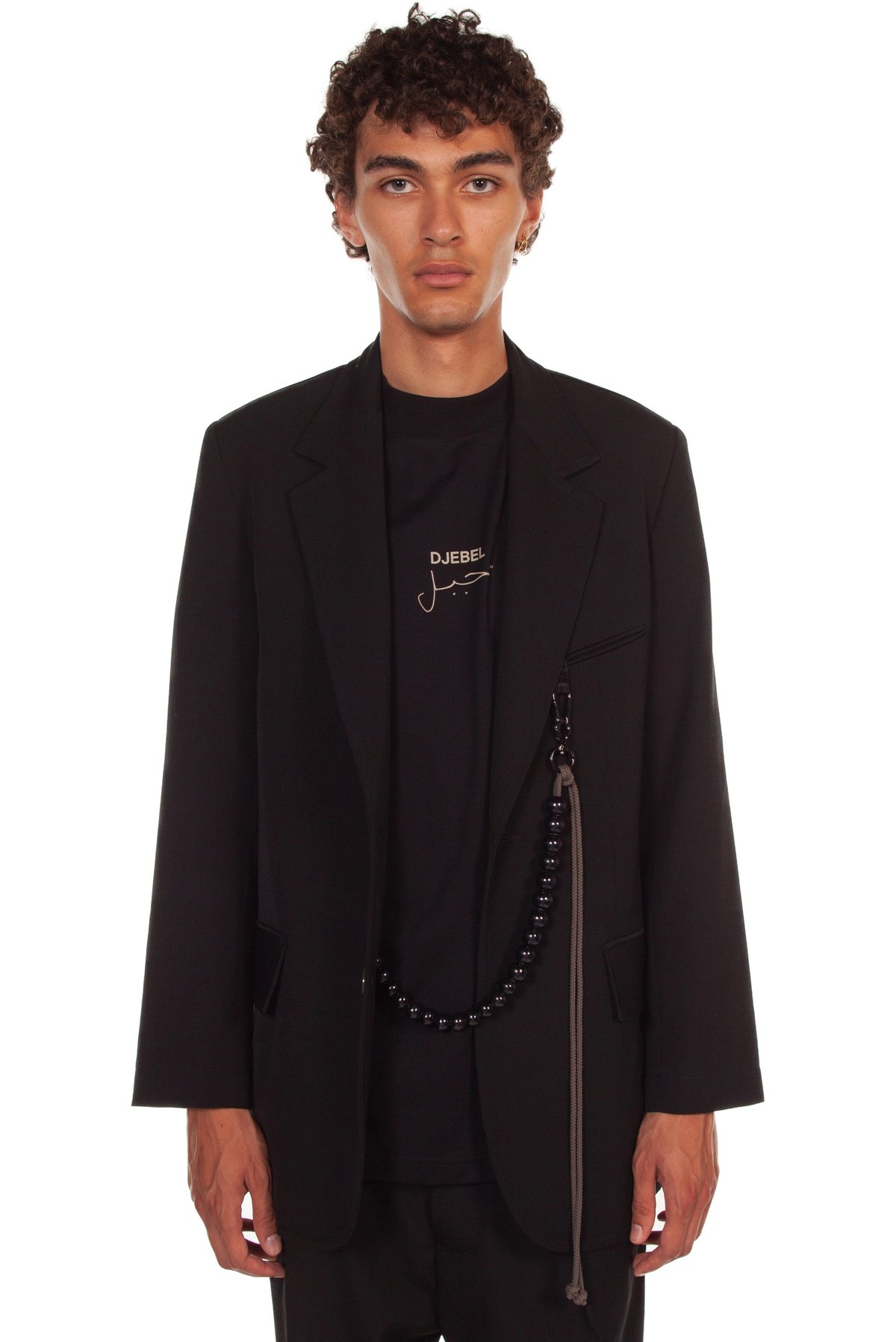 Song for the Mute Oversized Script Blazer - Black | Garmentory