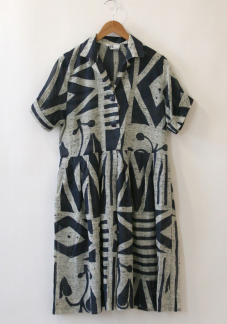 Navy & Cream Print Dress by Namesake Vintage Navy & Cream Print Dress by Namesake Vintage
