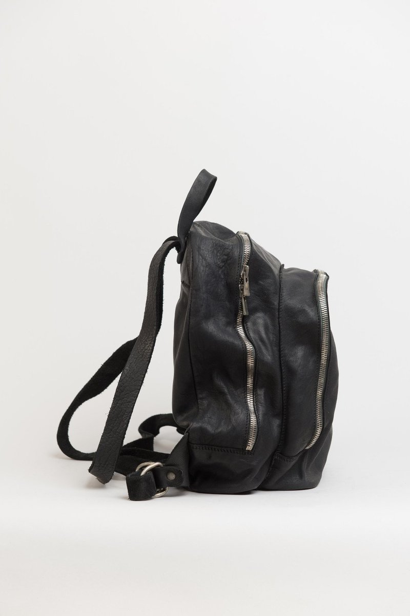Guidi DBP06 Leather Backpack - Black