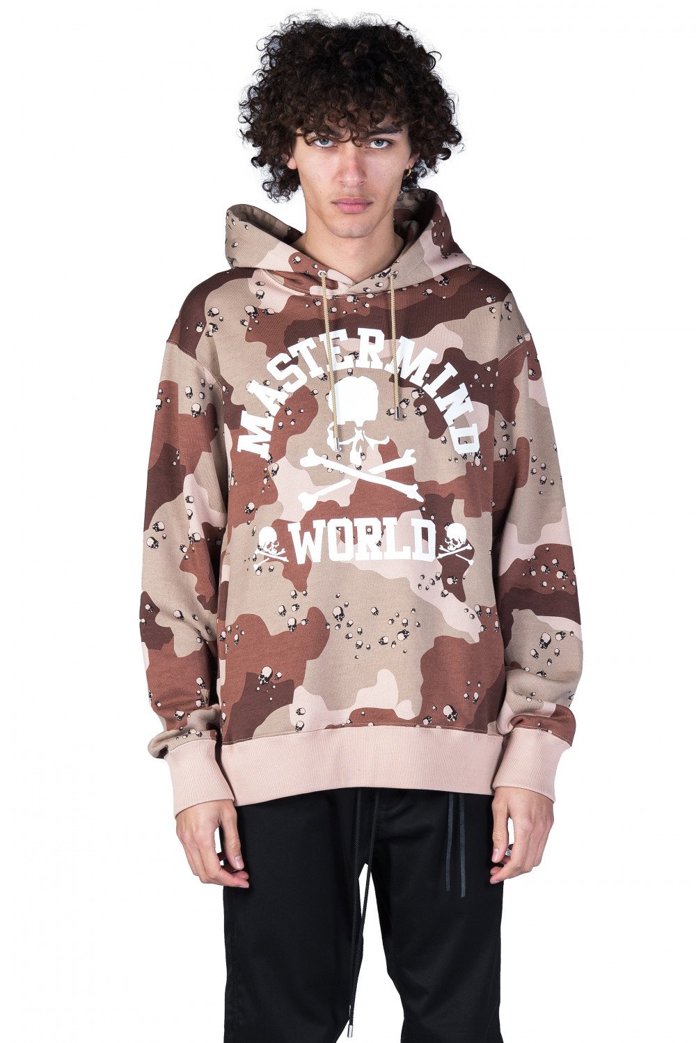Mastermind World Logo Print Hoodie - Desert Camo | Garmentory