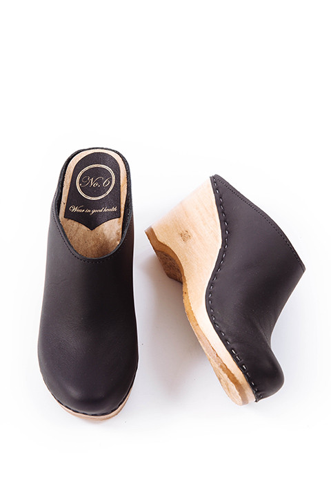 No. 6 New School Clog in Black No. 6 New School Clog in Black