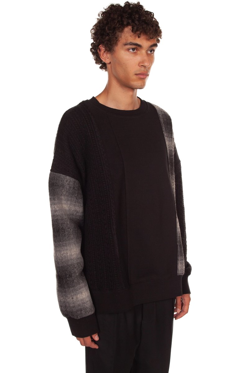 ANDERSSON BELL Fabric Contrast Sweatshirt - Black | Garmentory 