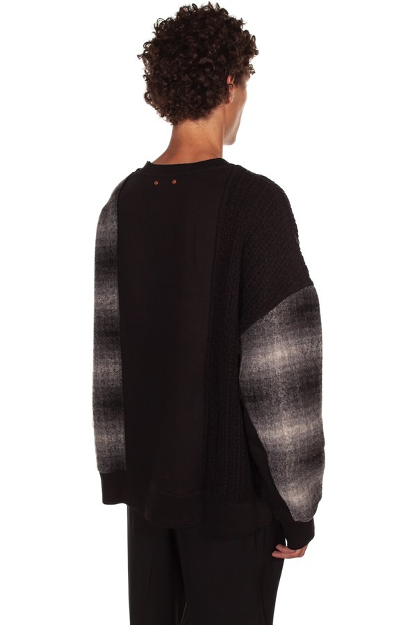 スウェット Andersson Bell FABRIC CONTRAST SWEAT ANDERSSON BELL Fabric Contrast Sweatshirt - Black | Garmentory