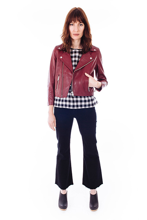 Ganni Passion Biker Jacket in Cabernet Ganni Passion Biker Jacket in Cabernet
