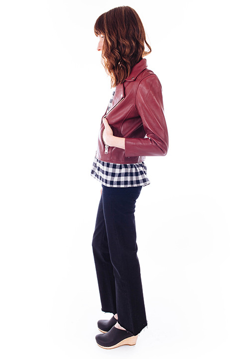 Ganni Passion Biker Jacket in Cabernet Ganni Passion Biker Jacket in Cabernet