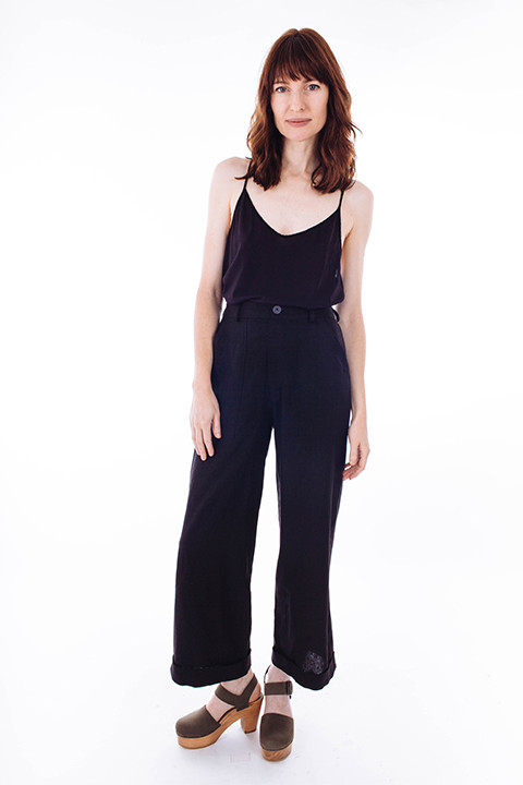 Lacausa Racer Crop in Black Lacausa Racer Crop in Black
