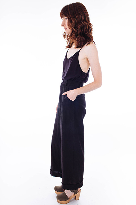 Lacausa Racer Crop in Black Lacausa Racer Crop in Black