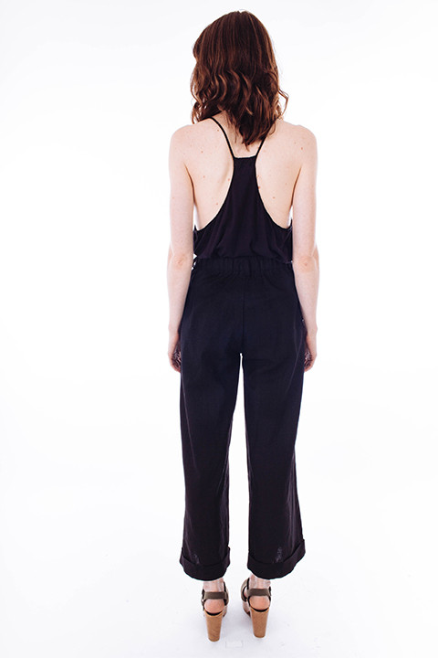 Lacausa Racer Crop in Black Lacausa Racer Crop in Black