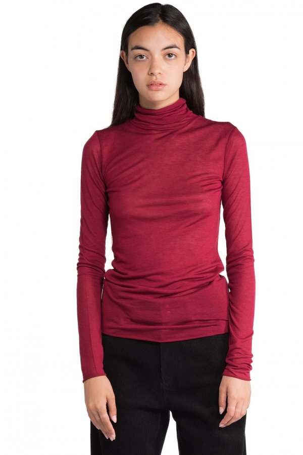 GREYYANG Long Sleeves Turtle Neck - Wine
