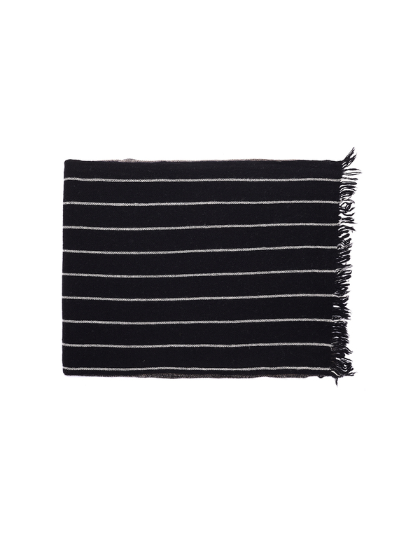 Ziggy Chen Mixed Scarf - Black/Grey Ziggy Chen Mixed Scarf - Black/Grey