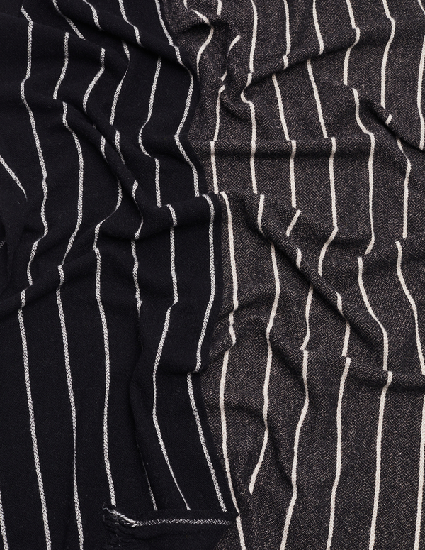 Ziggy Chen Mixed Scarf - Black/Grey Ziggy Chen Mixed Scarf - Black/Grey