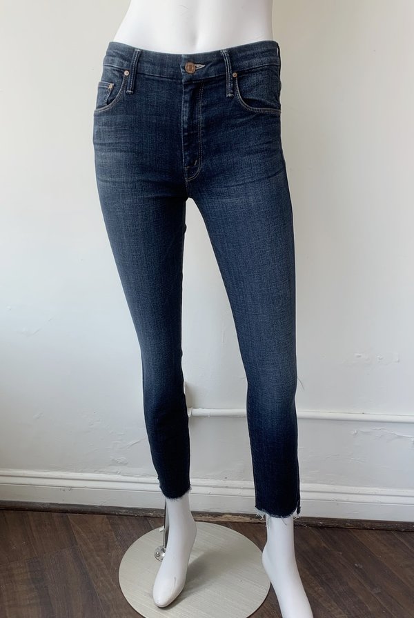 Mother Denim Looker Ankle Step Fray Jeans - Bombay Lost and Found Mother Denim Looker Ankle Step Fray Jeans - Bombay Lost and Found