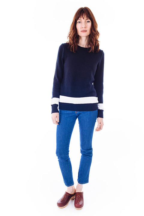 Jenni Kayne Striped Navy & White Sweater Jenni Kayne Striped Navy & White Sweater