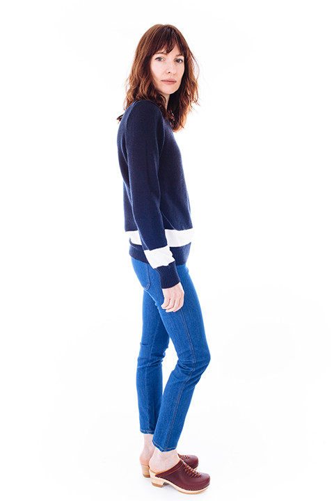 Jenni Kayne Striped Navy & White Sweater Jenni Kayne Striped Navy & White Sweater