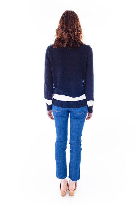 Jenni Kayne Striped Navy & White Sweater Jenni Kayne Striped Navy & White Sweater
