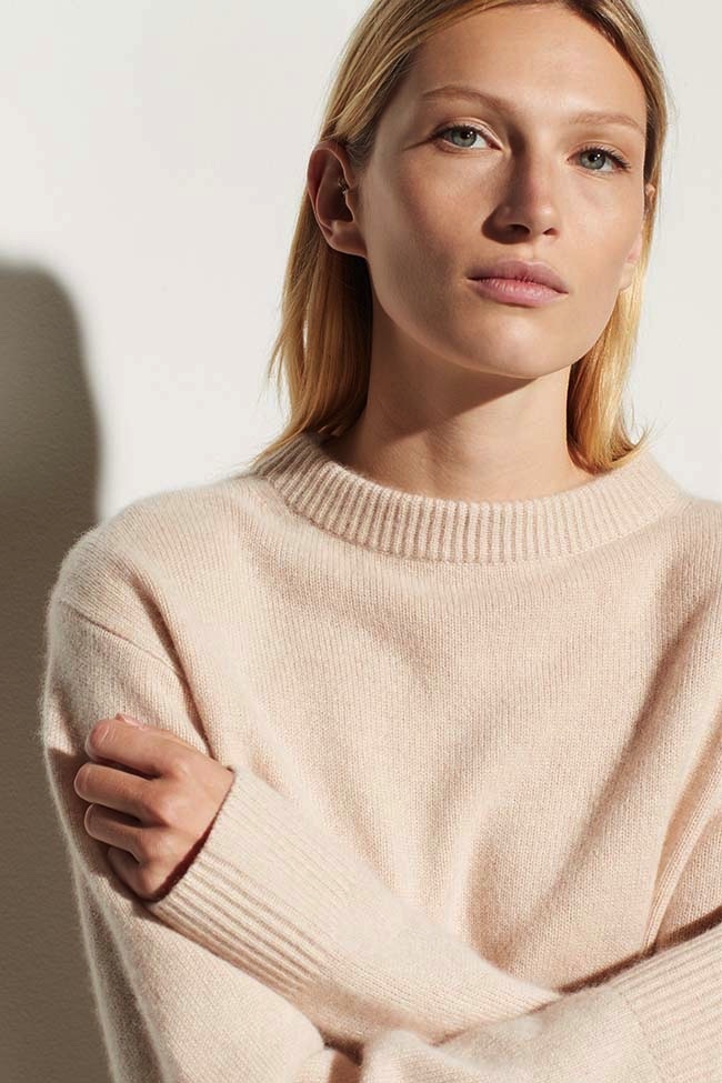 Vince Cashmere Drop Shoulder Mock Neck 
