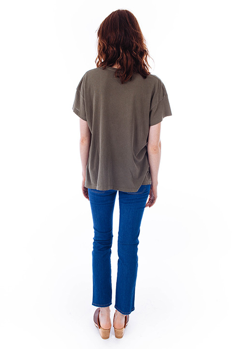 The Great U-Neck Tee in Moss The Great U-Neck Tee in Moss