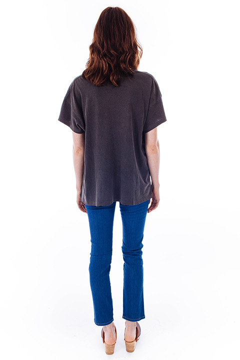 The Great U-Neck Tee in Washed Black The Great U-Neck Tee in Washed Black