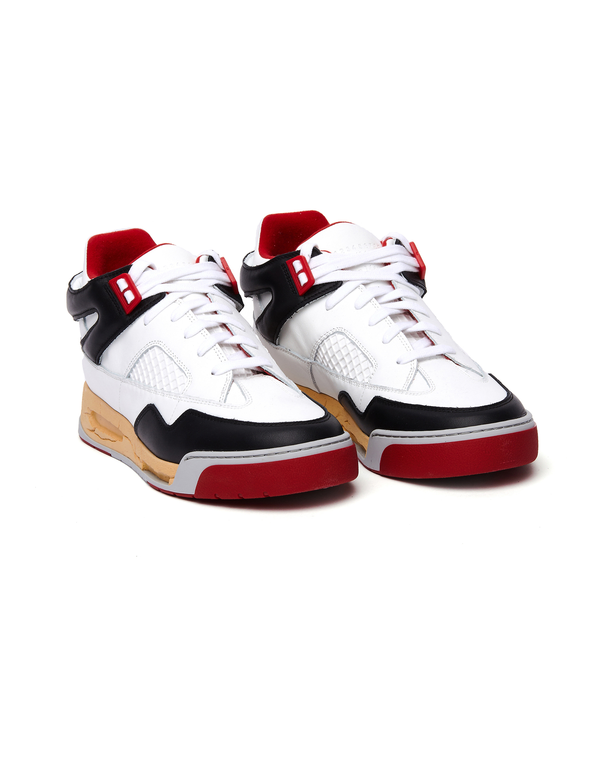 Maison Margiela DDSTCK Mid-High Leather Sneakers | Garmentory