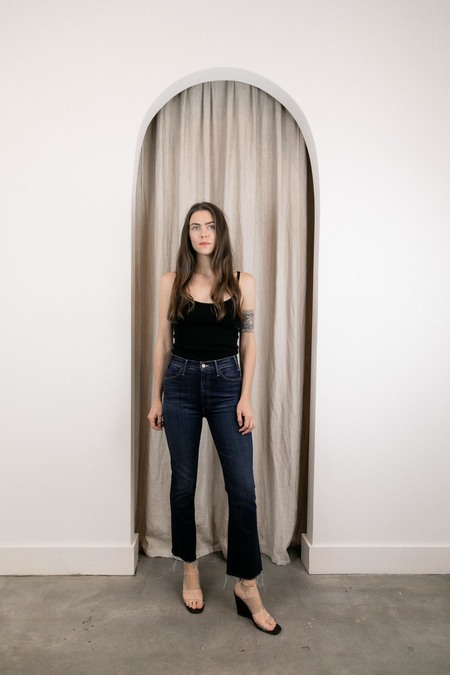 Mother Denim Hustler Ankle Fray Jeans 